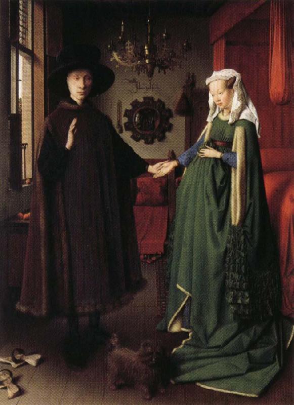 Jan Van Eyck Portrait of Giovanni Arnolfini and His Wife oil painting image